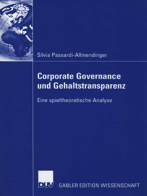 cover image of Corporate Governance und Gehaltstransparenz